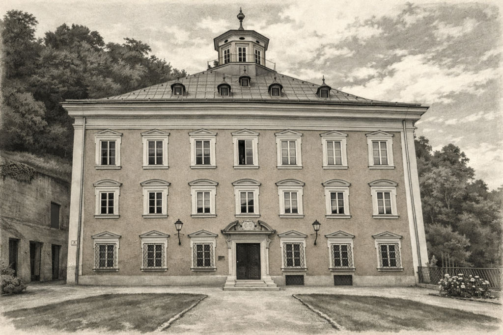 Somptueuse façade baroque sous le ciel doux